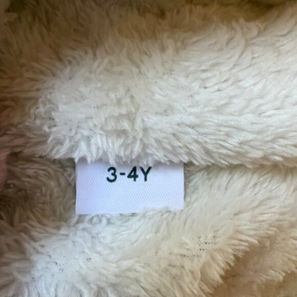 Pink Fuzzy Teddy Hooded Jacket with Ears Kids 3-4Y - Picture 2 of 9